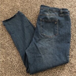 Susan Graver Slim Fit Jeans - Womens 22W, Waist 20.5”,crotch knot to bottom 29”